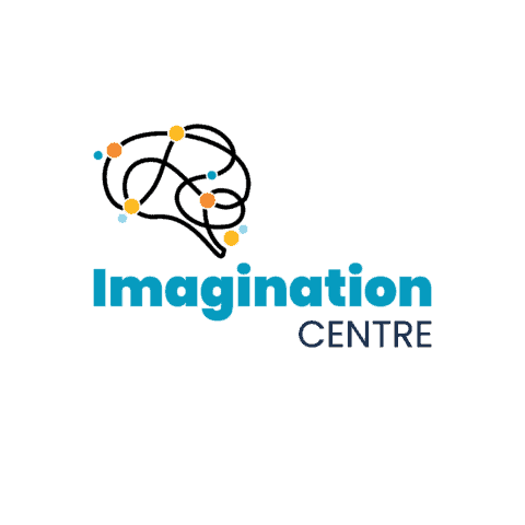 Logo of a line drawn brain with the words Imagination Centre underneath