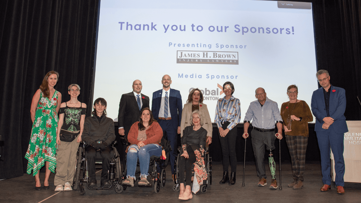 2024 Courage Awards recipients stand on stage at the Glenrose