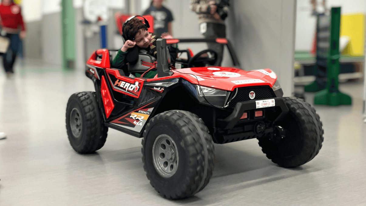 Glenrose pediatric patient drives GoBabyGo car using brain-computer interface technology