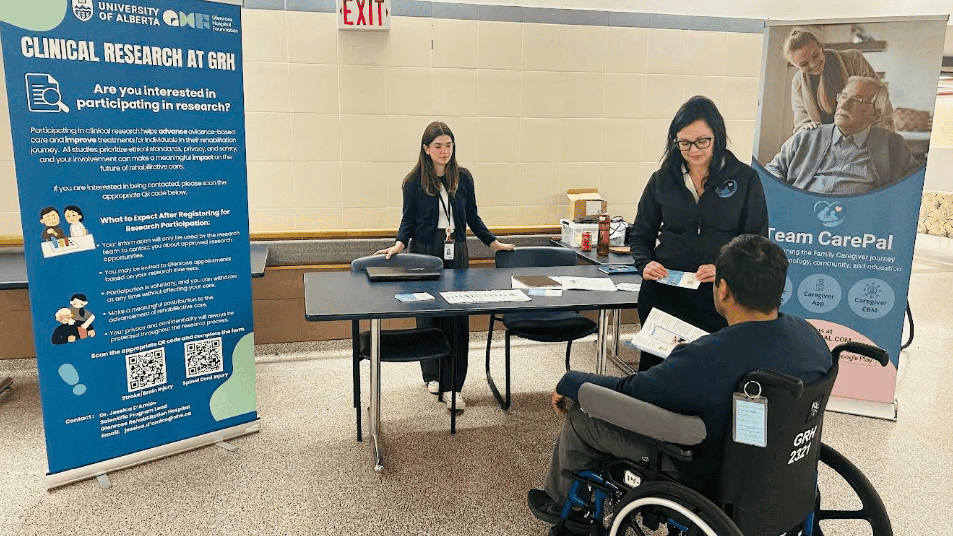 Team CarePal staff at the Glenrose Rehabilitation Hospital