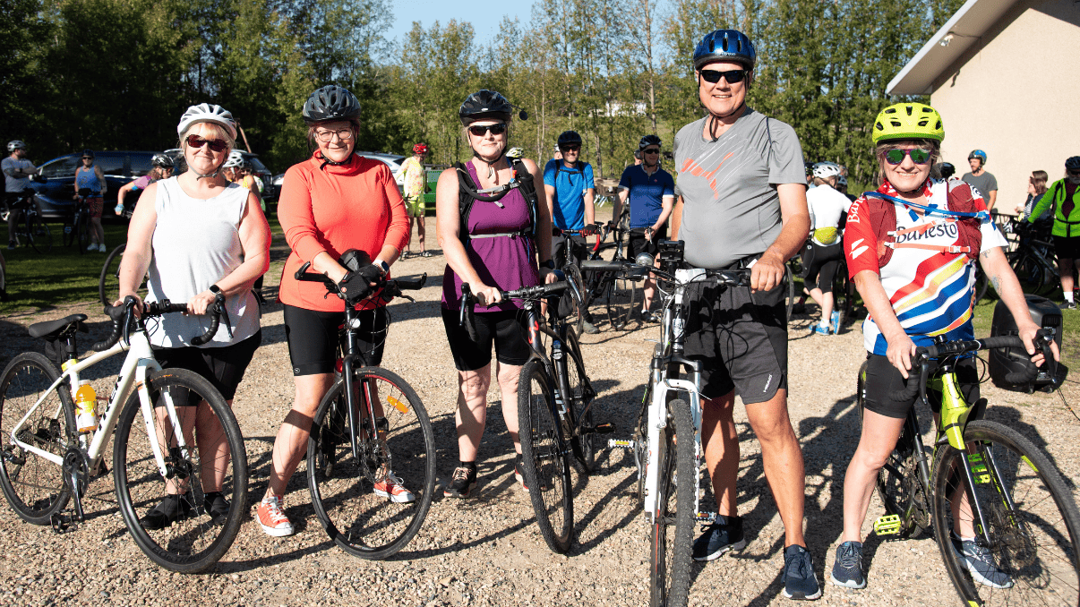 Cyclists at the 2026 Courage Ride event supporting Glenrose Hospital Foundation.