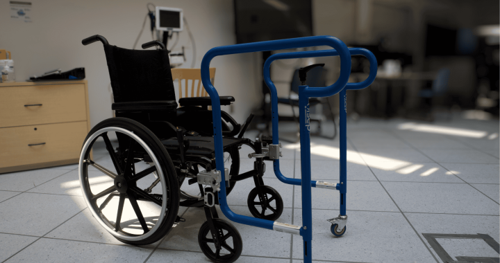 BISEP ARMM device on wheelchair