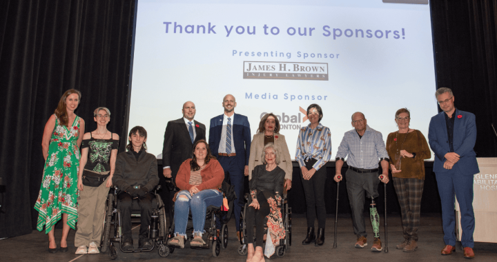 2024 Courage Awards recipients stand on stage at the Glenrose