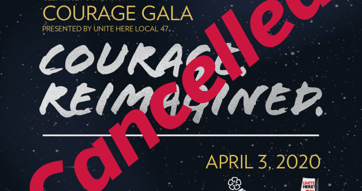 Courage Gala cancelled