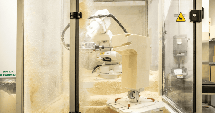 Robotic arm used for custom prosthetic and orthotic fabrication at Glenrose Hospital Foundation.