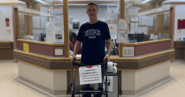 Photo of Mike, stroke patient at the Glenrose Rehabilitation Hospital.